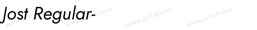 Jost Regular字体转换